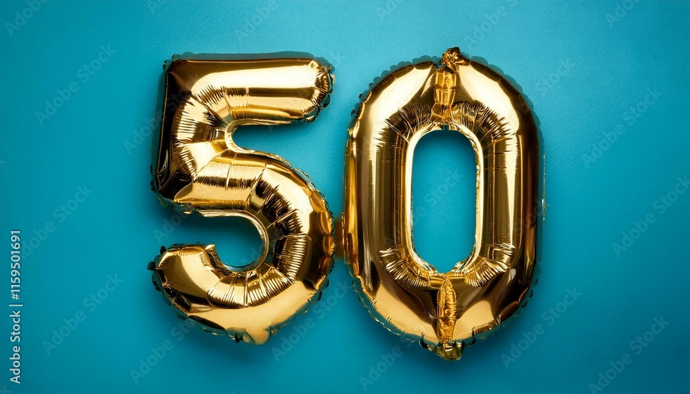 number 50 on blue background number 50 on blue background