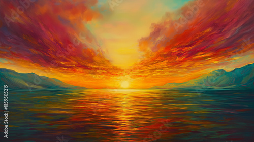 Wallpaper Mural sunset over water Torontodigital.ca