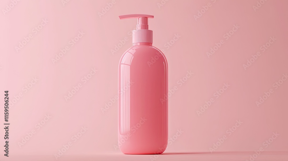 Pink Plastic Bottle With Pump Dispenser Pink Plastic Bottle With Pump Dispenser