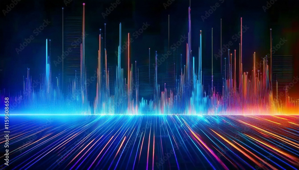 Digital Symphony: A mesmerizing abstract background of vibrant, dynamic lines and glowing particles, evoking a sense of energy, movement, and innovation. Digital Symphony: A mesmerizing abstract background of vibrant, dynamic lines and glowing particles, evoking a sense of energy, movement, and innovation.