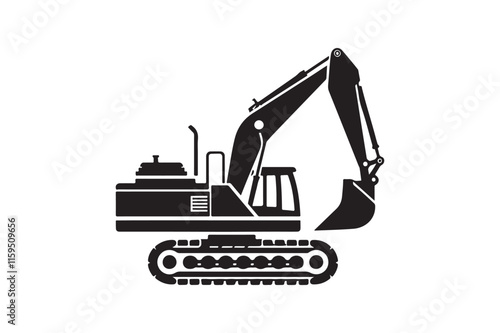 Creative excavator illustration 