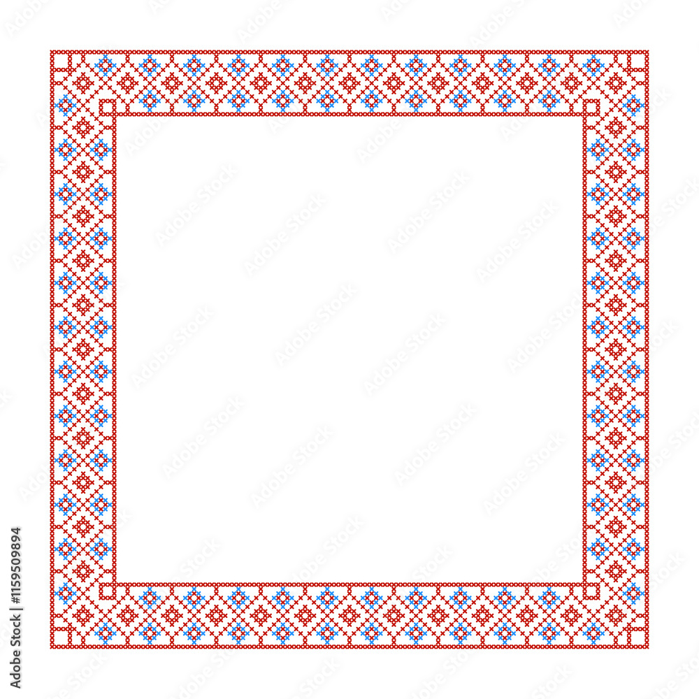 Square frame cross stitch pattern Square frame cross stitch pattern