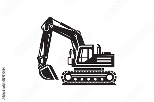 Creative excavator illustration 