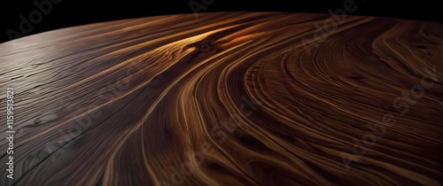 Close up of a wooden table with visible grain patterns and texture photo