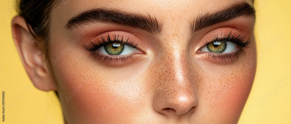 Fototapeta premium Close-up of a woman's eyes and face. AI.