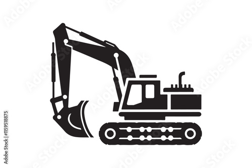 Creative excavator illustration 