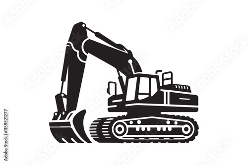 Creative excavator illustration 