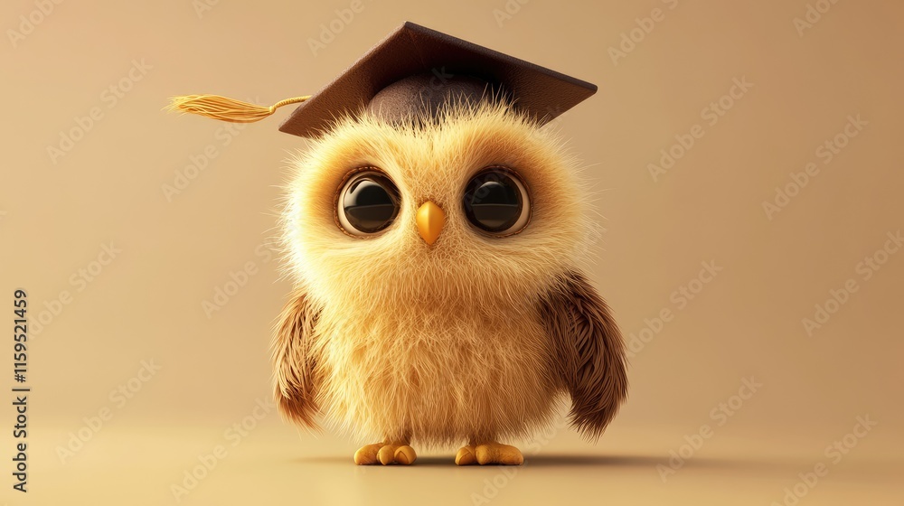 Adorable Fluffy Owl Graduates With Honors Adorable Fluffy Owl Graduates With Honors