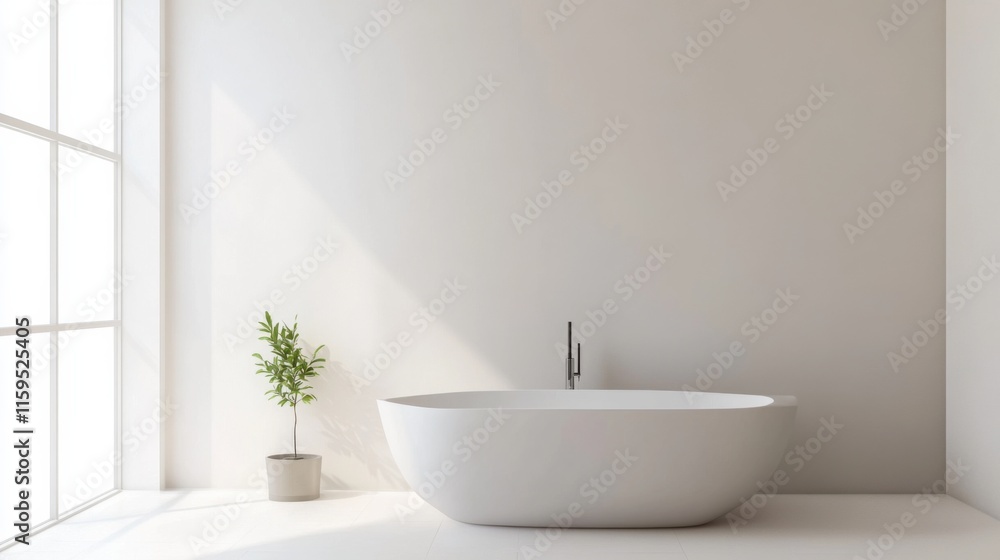 Modern minimalist bathroom with minimal decor. Featuring a clean, open design with contemporary lines Modern minimalist bathroom with minimal decor. Featuring a clean, open design with contemporary lines