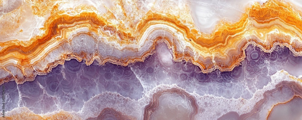 Bold glowing marble swirls with deep purple veins, Generative AI Bold glowing marble swirls with deep purple veins, Generative AI