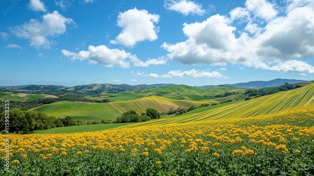 Vibrant flower fields stretching across rolling hills under a bright blue sky --ar 16:9 --v 6.1 - Image #2 @Seemi Vibrant flower fields stretching across rolling hills under a bright blue sky --ar 16:9 --v 6.1 - Image #2 @Seemi