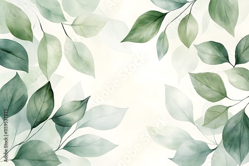 Green Leaf Collection: Artistic Watercolor and Detailed Digital Illustrations Featuring Clovers, Tropical Leaves, Falling Foliage, and Textured Dry Leaves - Perfect for Nature-Themed Designs and Decor