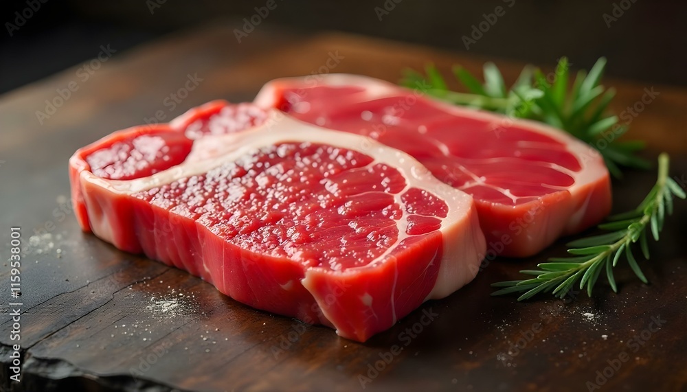 pieces of raw sirloin meat real photo photorealistic pieces of raw sirloin meat real photo photorealistic
