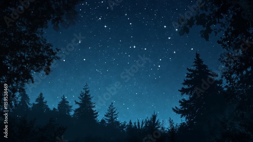 Night sky nature landscape background