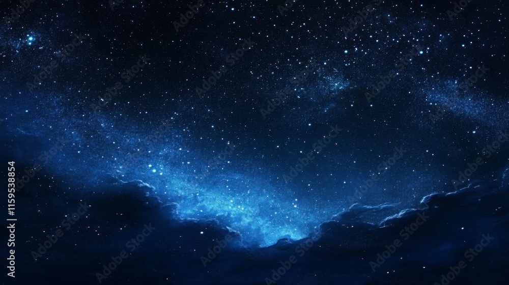 Fototapeta premium Night sky nature landscape background