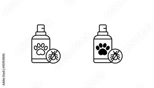 Anti flea icon design with white background stock illustration