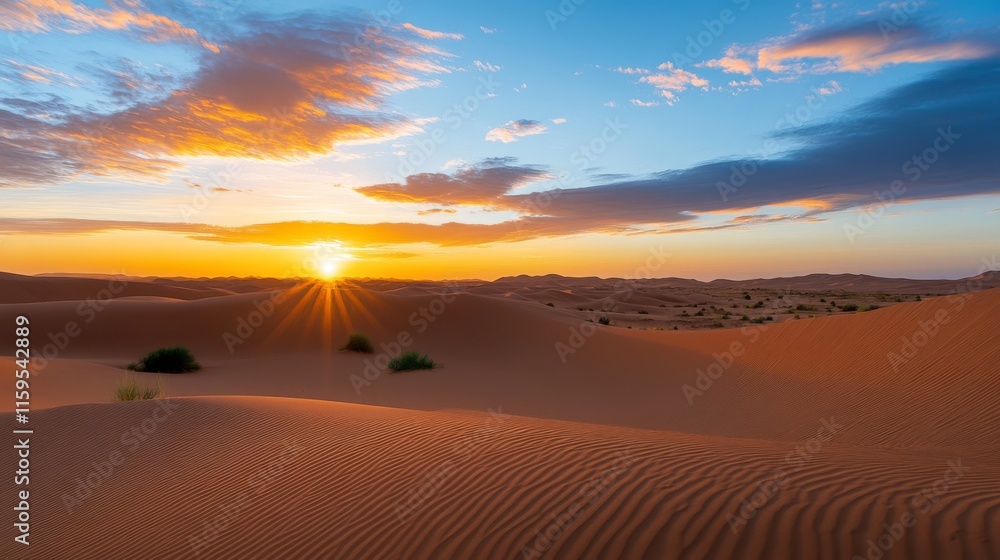 Sunset in desert nature landscape background Sunset in desert nature landscape background