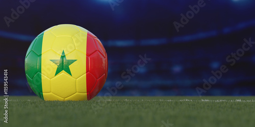 Senegal Flag Design on a Football