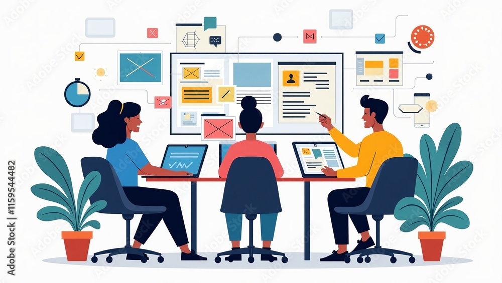 The Developer's Desk: A Flat Design of Mobile App Coding and UX Design The Developer's Desk: A Flat Design of Mobile App Coding and UX Design