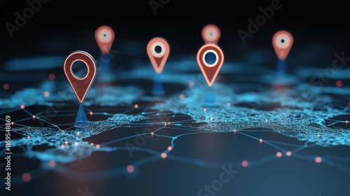 Echtzeit-Flottenverfolgungssystem mit digitalen Navigationsmarkierungen