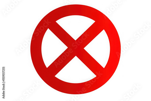 Obraz na płótnie Isolated red Not Allowed stop sign, Prohibition sign or stop sign illustration in PNG isolated on transparent background
w salonie