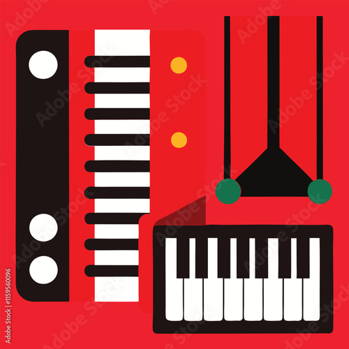 piano keys vector illustration