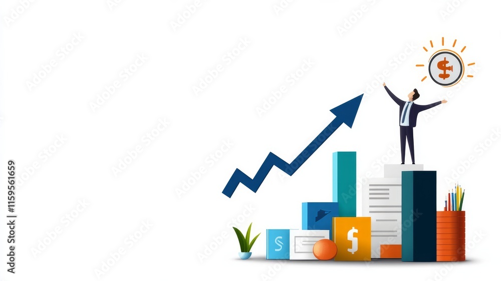 Business arrow concept aiming at success and growth targets Finance vision for increasing returns investment profits and economic progress Bannerstyle vector illustration Business arrow concept aiming at success and growth targets Finance vision for increasing returns investment profits and economic progress Bannerstyle vector illustration