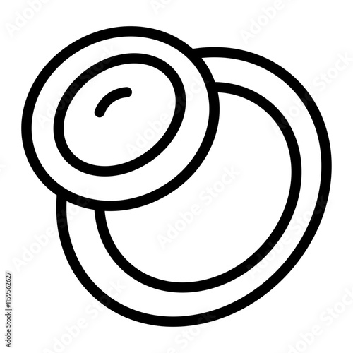 Ruby Ring Vector Line Icon Design photo