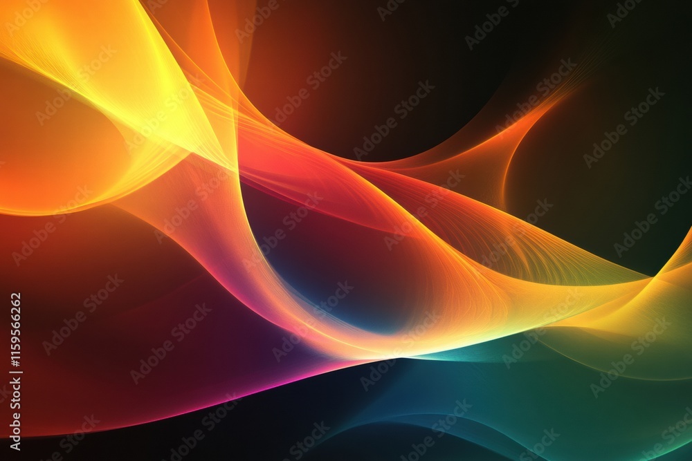 Obraz premium Vibrant abstract explosion of colors creating a stunning display with plenty of space for text or artwork in a mock up design. Generative AI