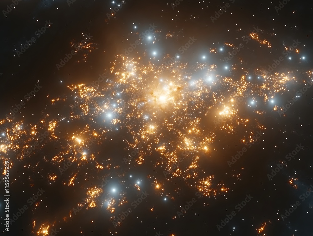 A vibrant nebula showcasing cosmic dust and star formation A vibrant nebula showcasing cosmic dust and star formation