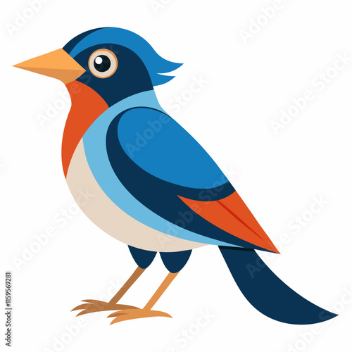 Bird on White Background