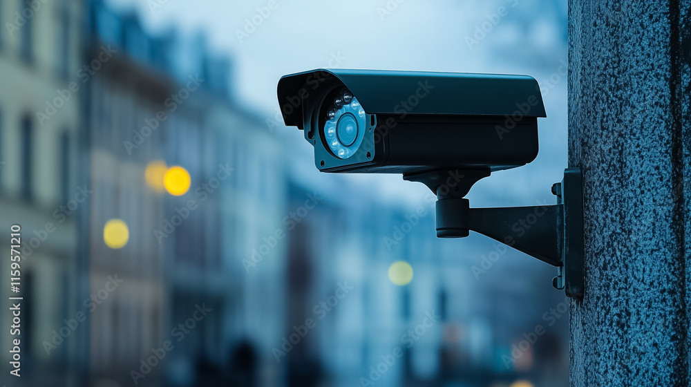 CCTV camera in an urban environment, Personal Data Protection Day CCTV camera in an urban environment, Personal Data Protection Day