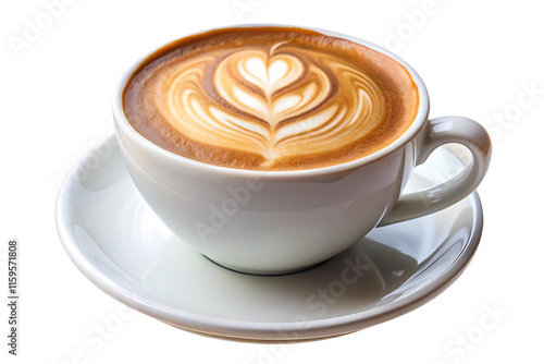 cappuccino coffee isolated on white background