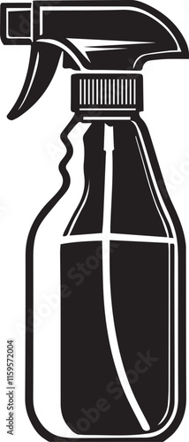 Spray bottle silhouette icon vector art illustration