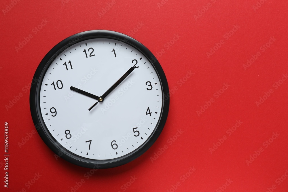 Big beautiful stylish clock on color background Big beautiful stylish clock on color background