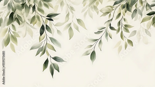 Green Leaf Collection: Artistic Watercolor and Detailed Digital Illustrations Featuring Clovers, Tropical Leaves, Falling Foliage, and Textured Dry Leaves - Perfect for Nature-Themed Designs and Decor