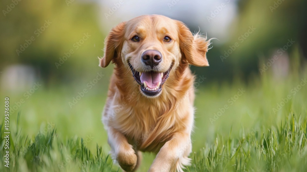 Joyful golden retriever running in lush green park action-focused pet photography outdoor environment playful spirit Joyful golden retriever running in lush green park action-focused pet photography outdoor environment playful spirit