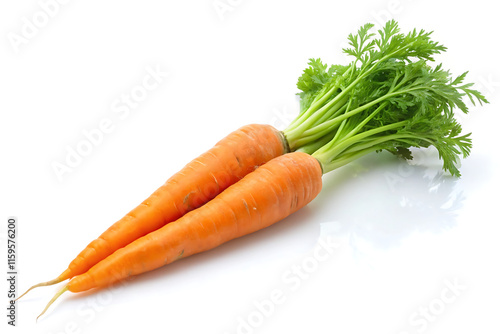 fresh carrot isolated on white background