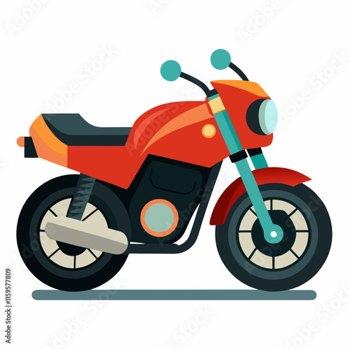 Custom Motorbike Design on White Background