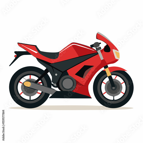 Custom Motorbike Design on White Background