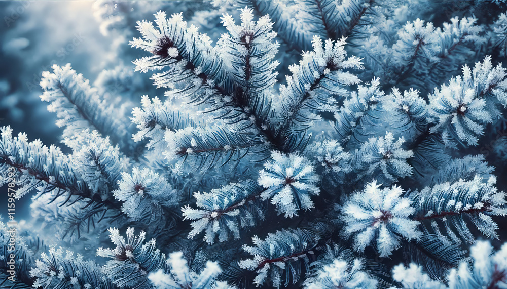 Frosty Pine Branches Frosty Pine Branches