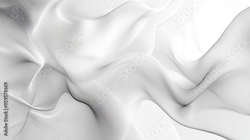  Grey White Abstract Background with Flowing Particles photo