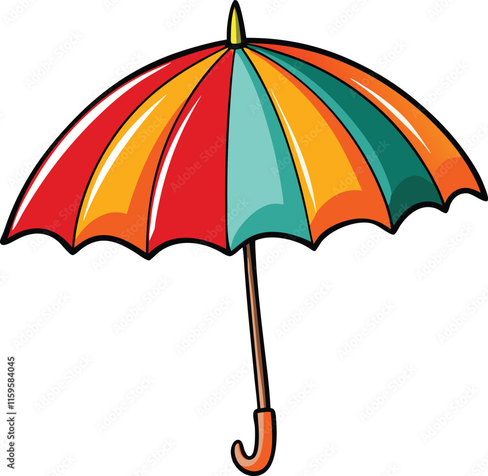 Simple Umbrella Silhouette Vector Illustration Simple Umbrella Silhouette Vector Illustration