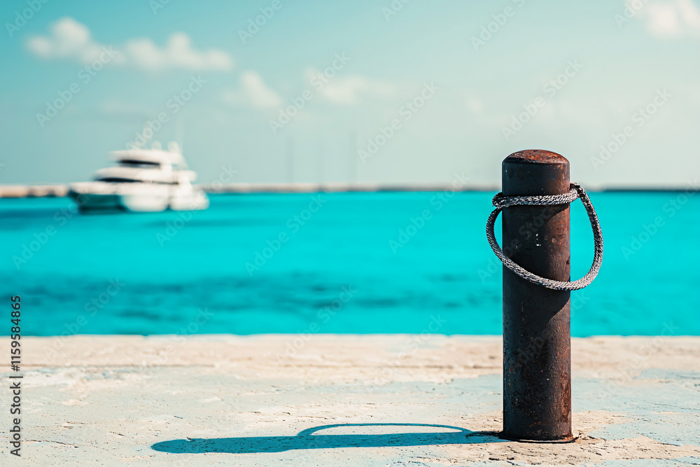 luxury yachts moored at marina, calm turquoise waters luxury yachts moored at marina, calm turquoise waters