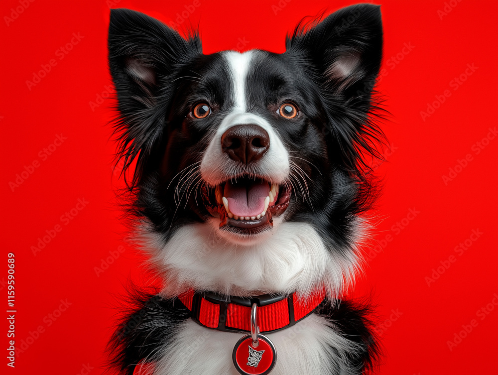 Fototapeta premium Portrait of a Happy Border Collie