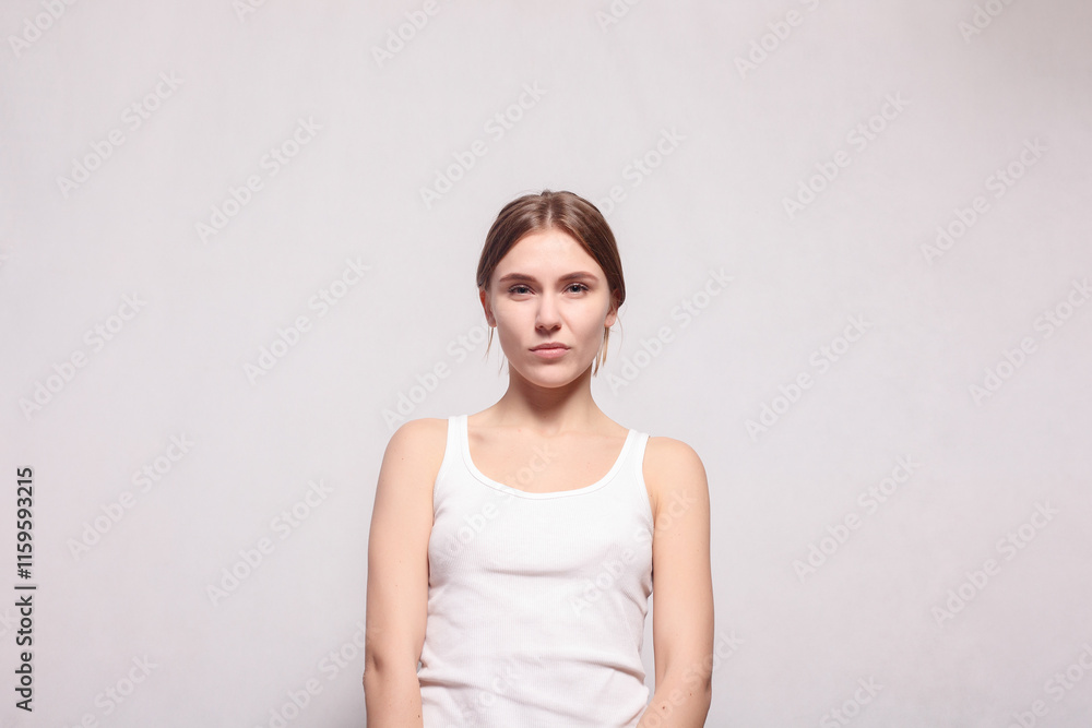Young beautiful cute girl showing different emotions. Young beautiful cute girl showing different emotions.