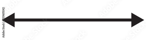 Black long dual arrow icon vector. Simple dual arrow icon vector. Dual arrow Vector illustration. Double arrow icon set . two side arrows icon vector.