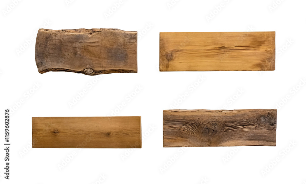 A collection of wooden planks showcasing different textures and finishes. A collection of wooden planks showcasing different textures and finishes.