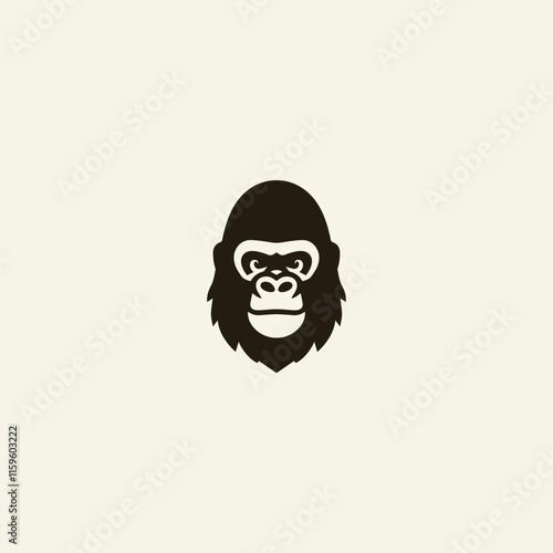 Gorilla Logo Design Vector Template. Modern Design. Flat Logo. Gorilla Icon.