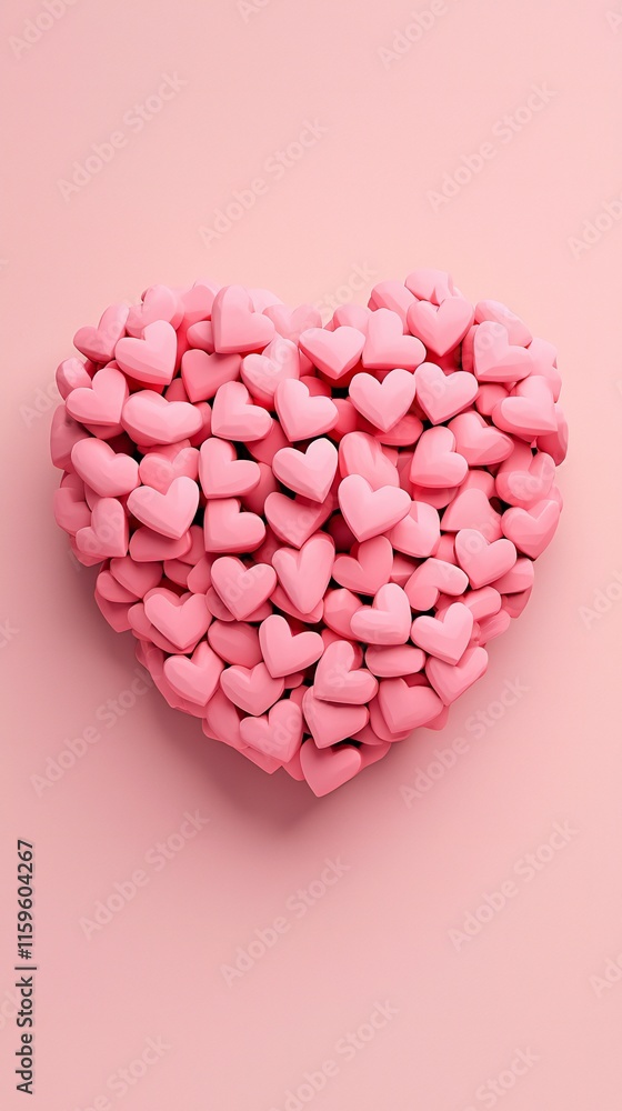 Valentine's Day Pink Hearts Love Romance Valentine s Day Romantic Affection Heart Shape 3D Render Sweet Cute Valentine's Day Pink Hearts Love Romance Valentine s Day Romantic Affection Heart Shape 3D Render Sweet Cute